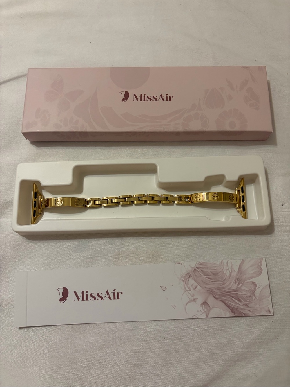 Gold Stainless Steel Link Bracelet Adapter for Women's Apple 49mm Watches